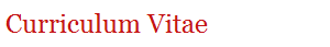 Curriculum Vitae