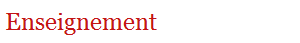 Enseignement
