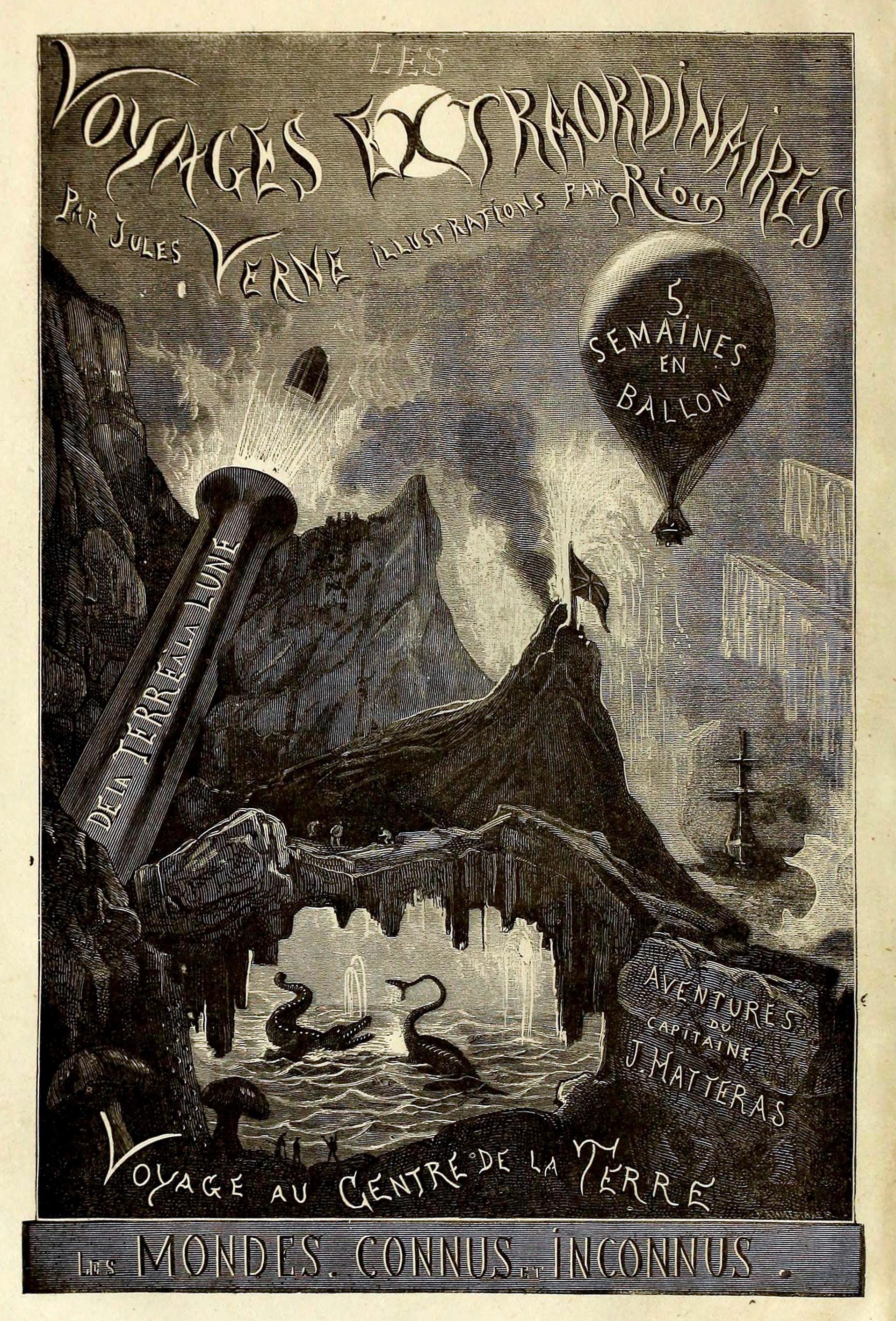 Couverture des Voyages Extraordinaires, de Jules Verne