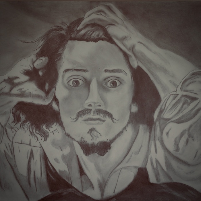 Self portrait - le désespéré, after Gustave Courbet